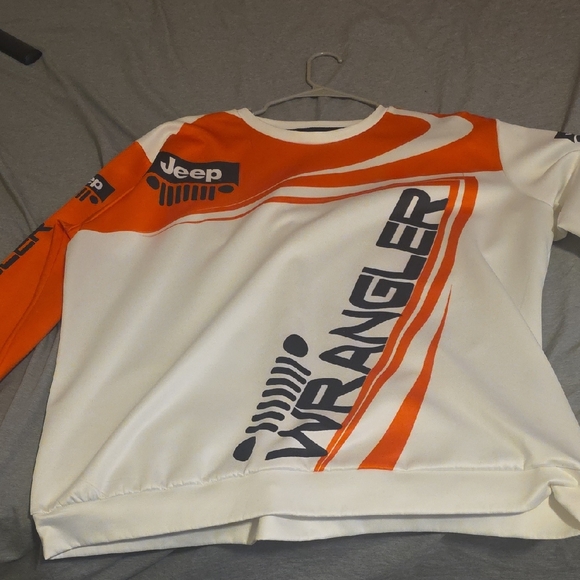 Jeep Other - Jeep White 3xl and Orange Graphic Sweatshirt
